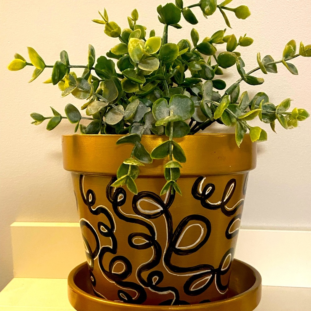 Flower Pots-Handpainted(Terra Cotta)